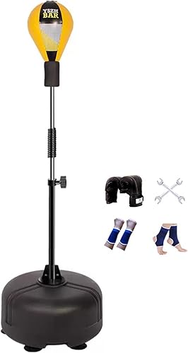 Boxing Reflex Ball - Bolsa de cobra de rebote de alta velocidad, objetivo de reacción vertical para adultos y niños, ajuste de altura de 61.0in a