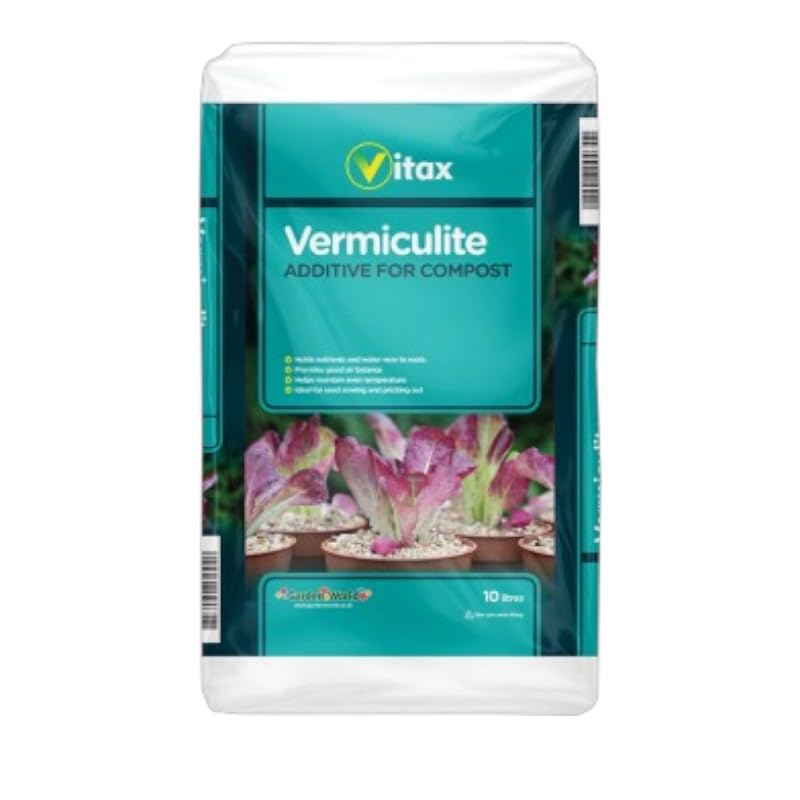 Vermiculite Lightweight Compost Additive Natural Mineral for Improved Moisture Retention & Nutrient Absorption Ideal for Seed Germination Potting & Containers (10L)