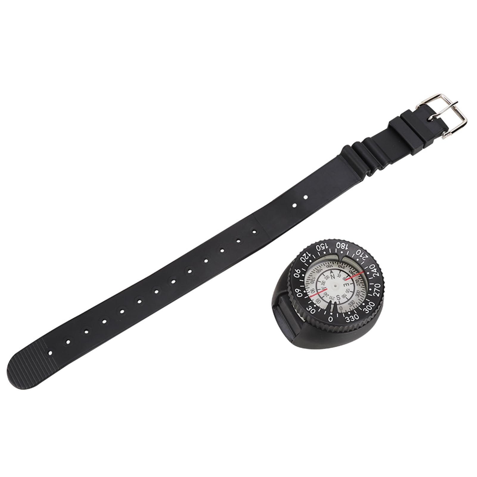 Night Wrist para Buceo, Calibrado para el Hemisferio Sur con Esfera y Pulsera Luminiscente, Lectura Superior y Lateral para Cuevas Submarinas y Snorkeling