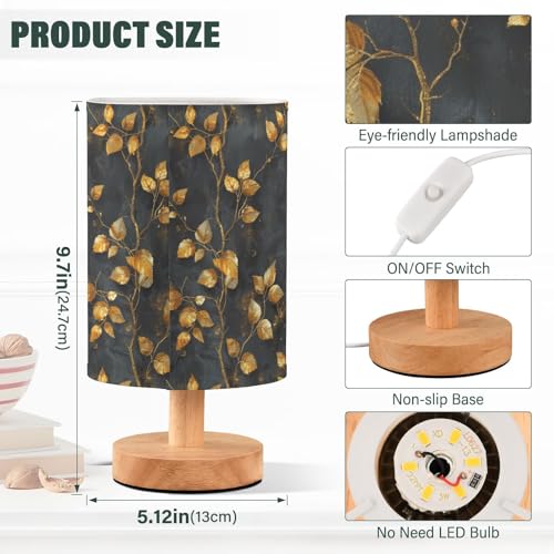 Lámpara de Mesa Noche Diseño Washpainting Ivy Gold miniatura 3
