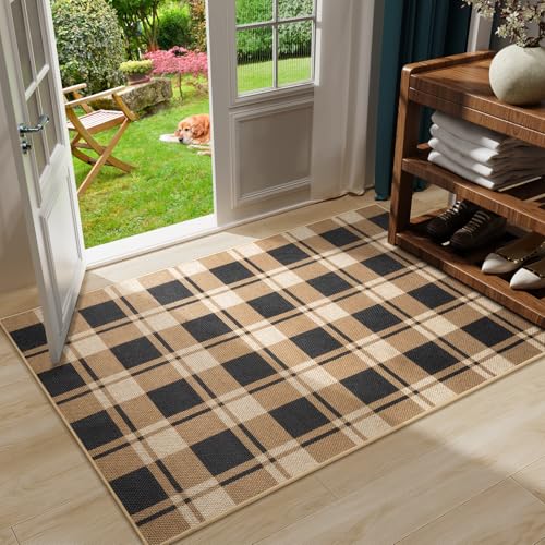 Tapete decorativo AROGAN de yute 3x5 ft miniatura 2