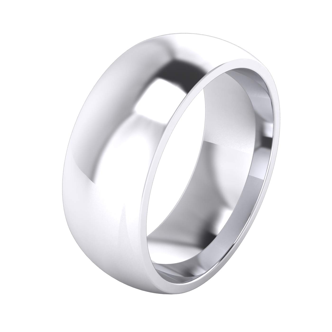 2/3/4/5/6/7/8/9mm Unisex Sterling Silver Super Heavy Court Shape Polished Wedding Ring