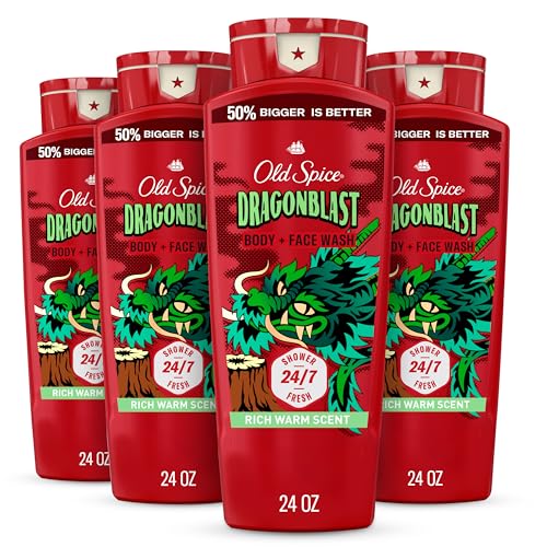 Gel nettoyant corps Old Spice Dragonblast 4x60 ml pour homme