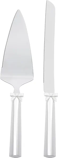 Kate Spade New York Grace Avenue 2-Piece Dessert Set, 1.45 LB, Metallic, Silver Plated