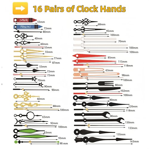 15-Pack Clock Mechanism Kit