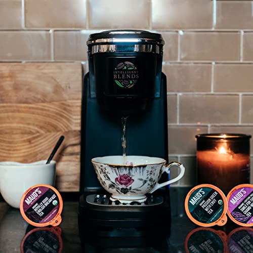 Maud's Organic Decaf Chai Tea (Spiced Cha-Cha Chai), 24Ct. Solar Energy Produced Recyclable Single Serve Decaf Spiced Chai Tea Organic Black Tea Pods – 100% Organic Tea California Blend, Kcup Compatible #TOP7