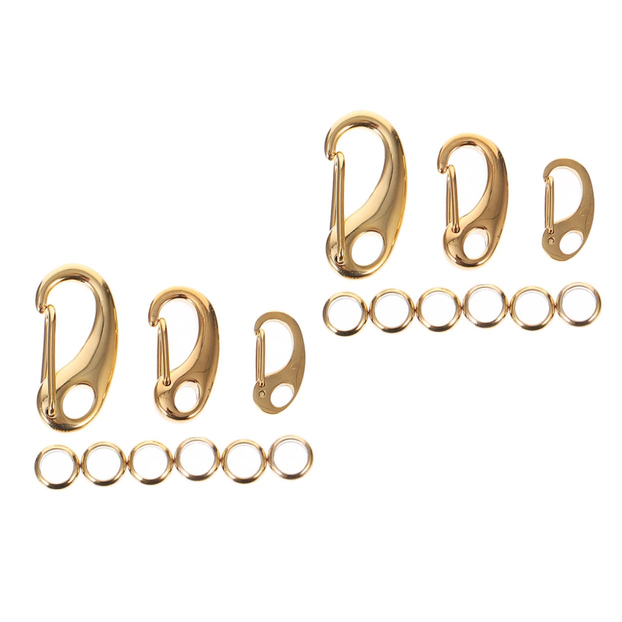TEHAUX 2juegos De Ganchos De Langosta Inoxidable Para Joyería Gancho y Anillos De Para Collar Pulsera y Artesanías