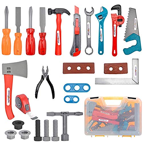 YVSoo 27 Piezas Maletín Herramientas Juguetes Caja de Herramienta Juguete Juegos de Imitación para Niños