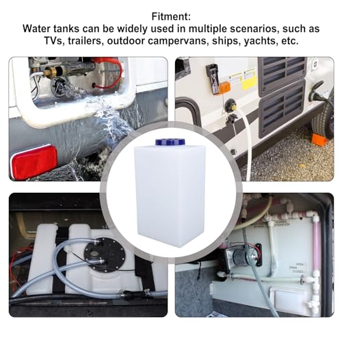 Image of SUNGOOYUE RV Fresh Water Tank, 5 Gallon LLDPE Water Storage with 100mm Large Mouth Inlet for RVs Trailers Campers Boats Yachts