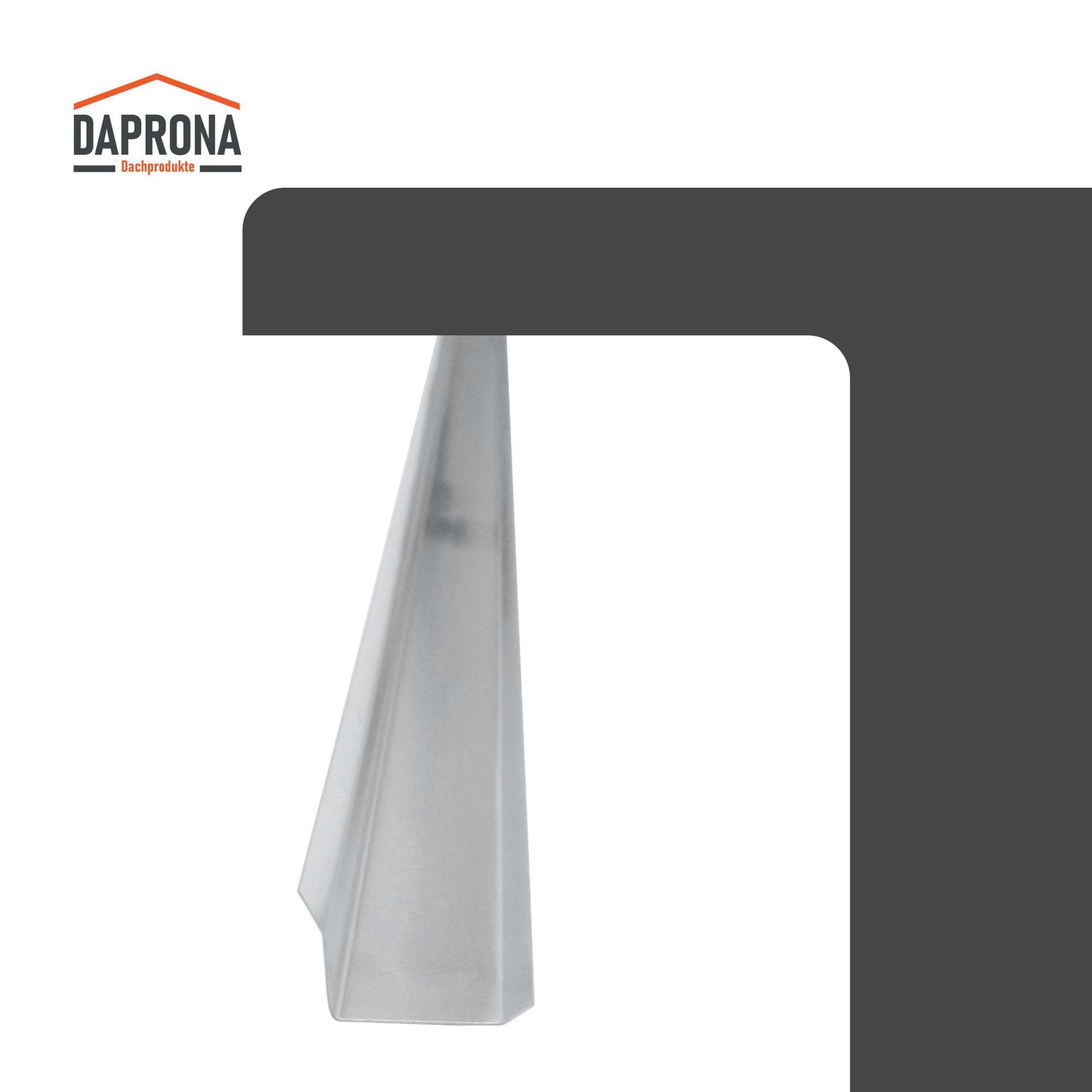 Chapa de tejado, chapa de borde, chapa a dos aguas, 45 mm, 2 m, cubierta de tejado plateada, chapa de aluminio, adecuada para tejados planos y tejados inclinados
