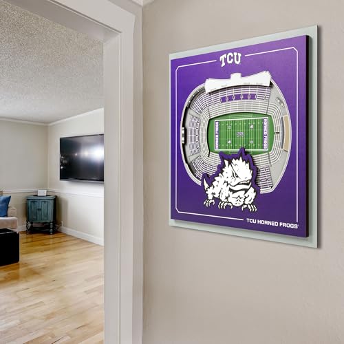 Image of YouTheFan Officially-licensed NCAA Stadium Series 3D Wall Art - multi-layer team stadium replica, detailed sports fan gift, indoor decor