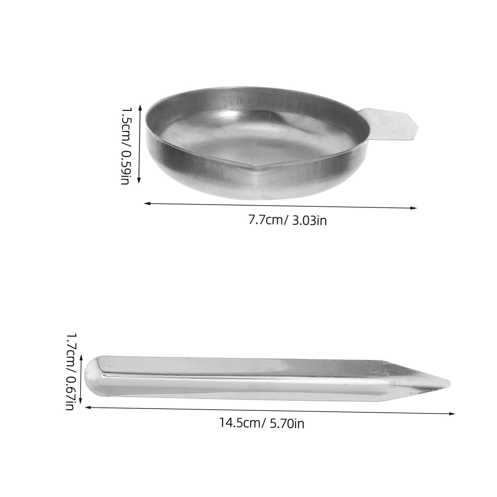 ABOOFAN 10 Pièces Plateau de Pesée Acier Inoxydable avec Bec Étroit Plateau de Pesée Précis pour Bijoux Poudre et Liquides pour Balance de Laboratoire et Échelle Alimentaire