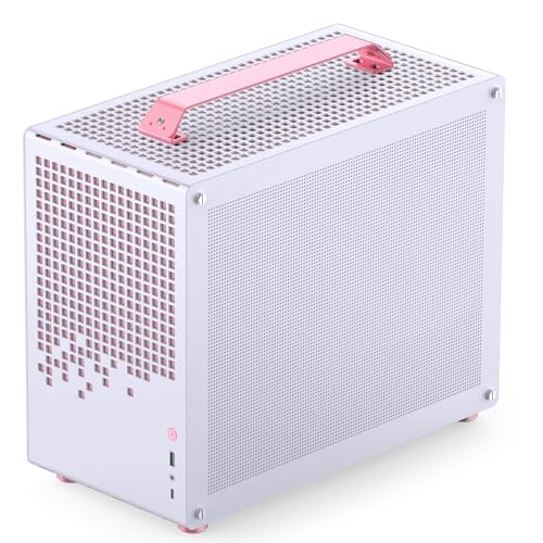 Image of JONSBO /JONSPLUS Z20 Pink /White Micro-ATX Mini Tower Pc Case,with Detachable Carrying Handle, Mini Size, High-Performance Hardware Compatible, Support 240AIO, H160mm Cooler