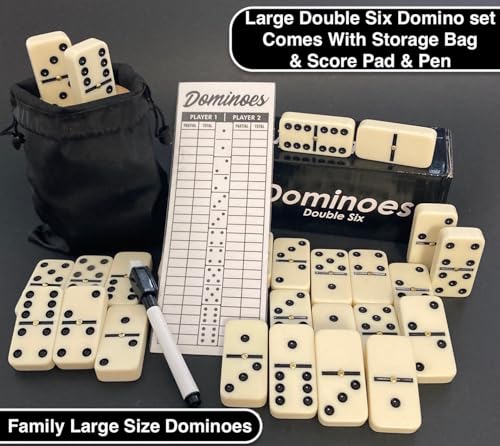 Juego de Domino Doble Seis Tamaño Grande para Adultos miniatura 6