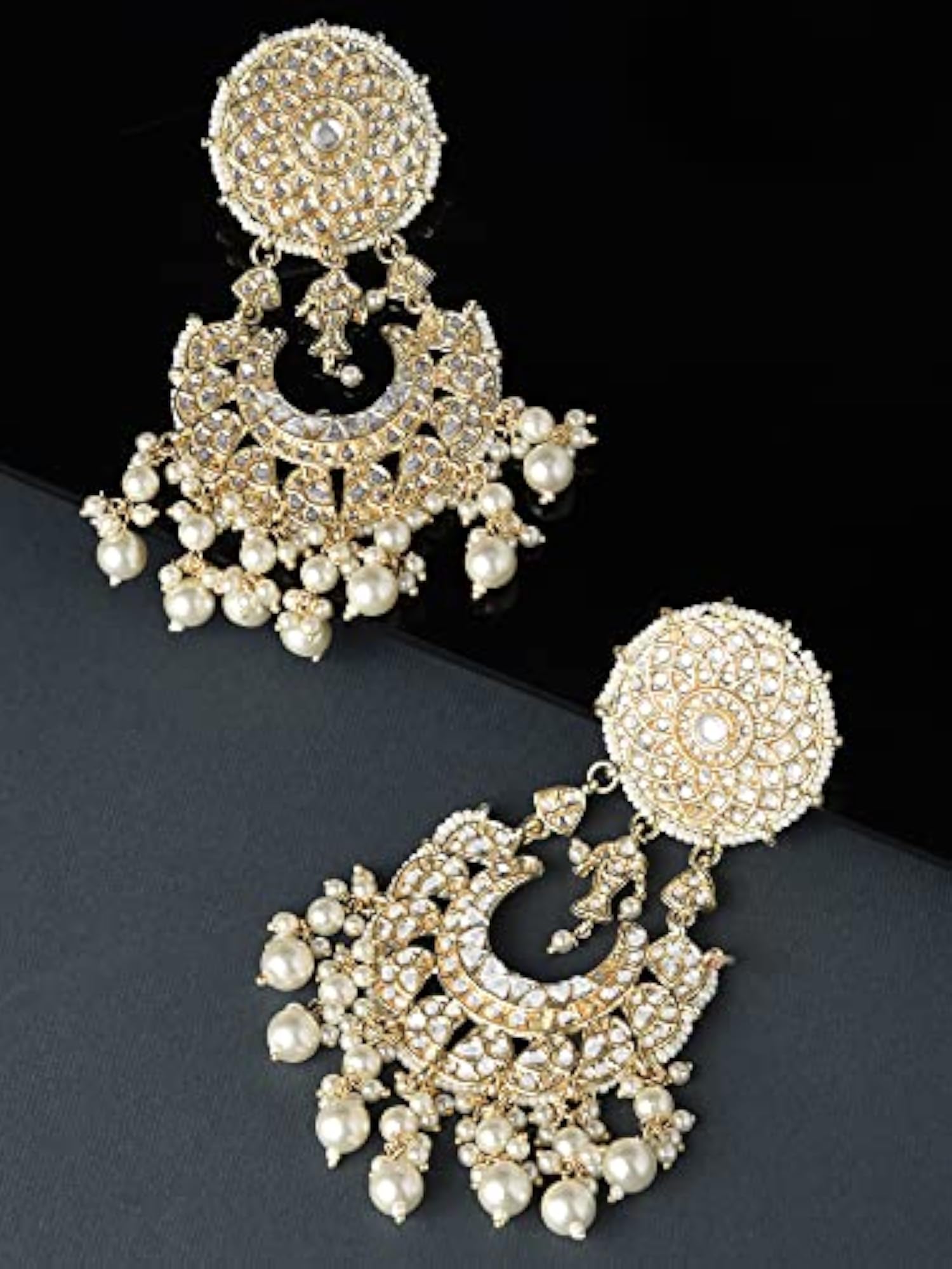 Ethnic Kundan & Embellished Dangle Earring for Women