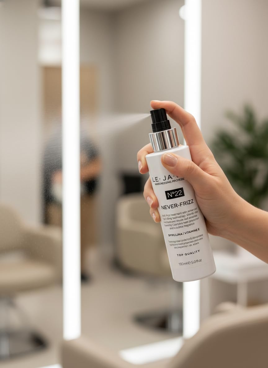 LEJAVINI N22 Spray Anti Frizz para Antiencrespamiento Cabello – Bruma Anti Frizz Pelo con Protección Térmica, Control de Humedad, Suavidad y Acabado Liso para Peinados Duraderos
