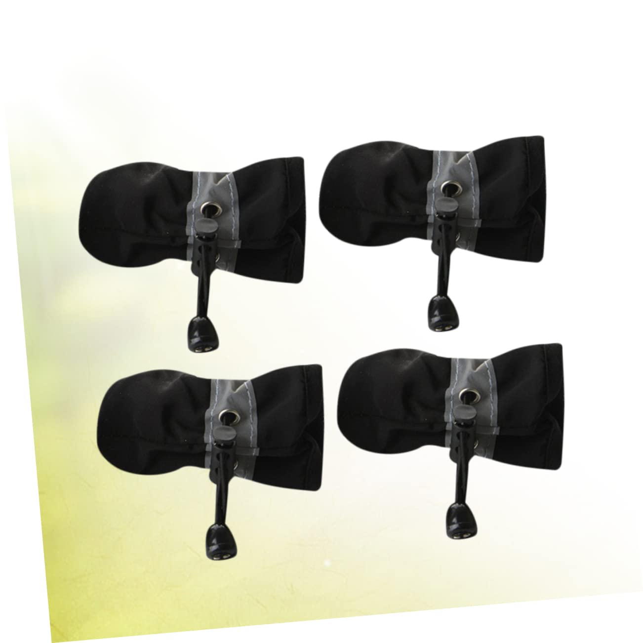 Kisangel 12 Pièces Bottes pour Chiens Chaussures Confortables pour Chien Chaussures pour Chien en Tissu Chien Moyen Chaussures pour Chiens Bottes De Pluie Chaussures De Chien Noires Black