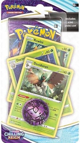 Pokémon Schwert und Schild 6 Schaurige Herrschaft, Premium-Blister (eine zufällig ausgewählt), Kartenspiel, ab 6 Jahren, für 2 Spieler, über 10 Minuten Spieldauer