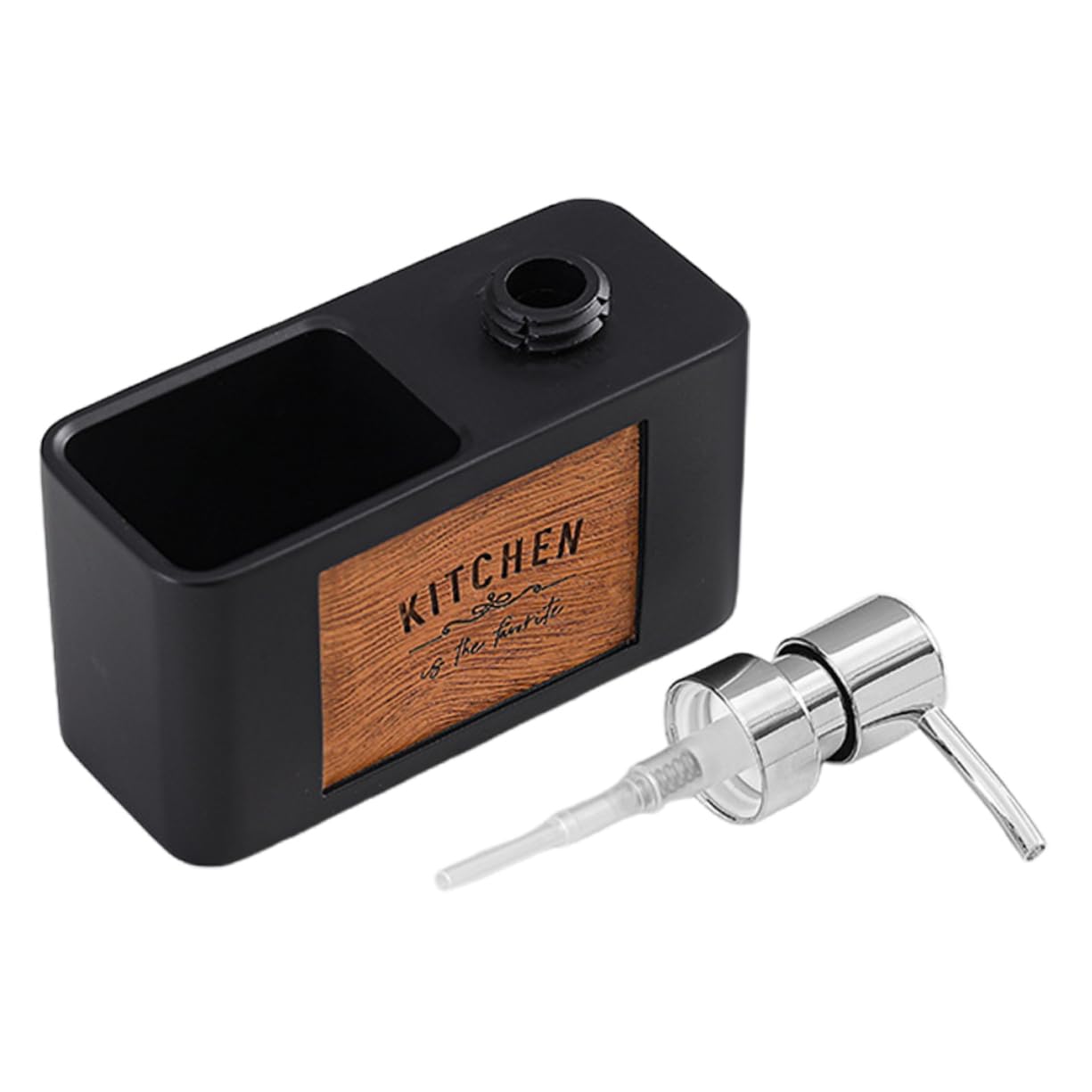 Cabilock Elegant Pump Soap Dispenser for Kitchen Bathroom Multipurpose Soap Bottle for Hand Wash Dish Black