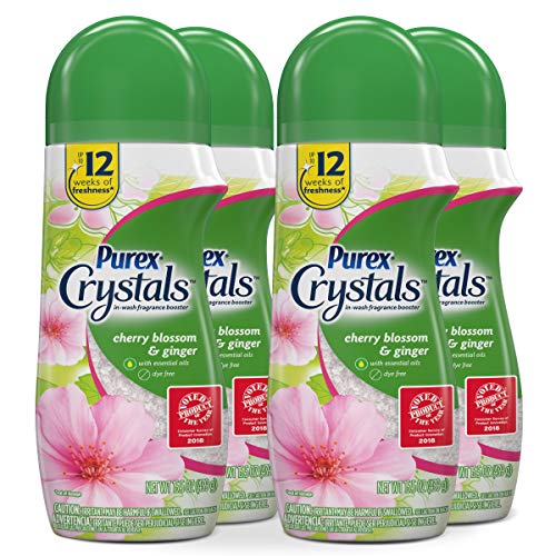 Purex Crystals in-Wash Fragrance and Scent Booster, Cherry Blossom & Ginger, 15.5 Ounce, 4 Count