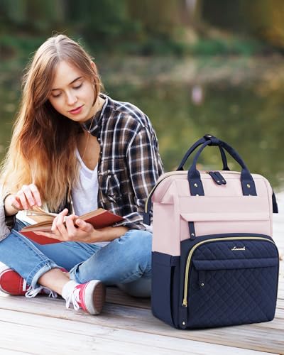 Image of LOVEVOOK Laptop Backpack for Women, 15.6 inch Waterproof Nurse Bag Teacher Work Backpack Purse for Women, Travel Computer Backpack for College Office Business Ladies