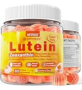 Sugar-Free Lutein Zeaxanthin Supplements Gummies (25mg) Vitamins A, C, E, Bilberry, Astaxanthin -...