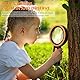 AIXPI Lupe mit Licht, 30-fache Leselupe, 12 LEDs Vergrößerungsglas, Handlupe Beleuchtete Lupe für Kinder, Senioren, Juwelier, Münzen (Schwarz)