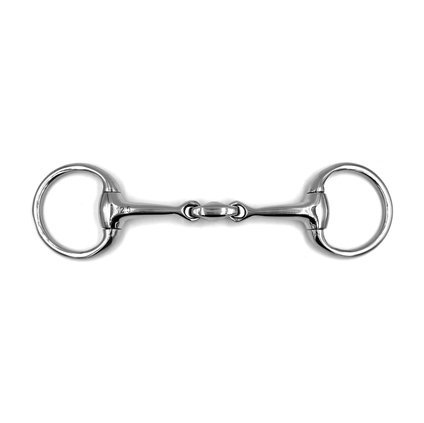 Equine Smile ES0123 Olive Head Bit Simple Broken Stainless Steel Ring Diameter 55 mm Bit Thickness 14 mm (13.5 cm)