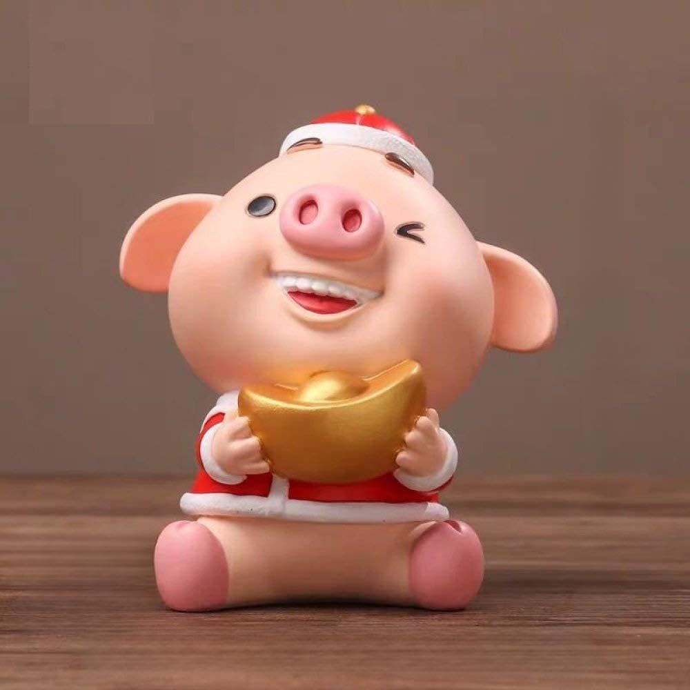 Statue cochon chanceux mignon : le cadeau d'art idéal pour la famille et les couples