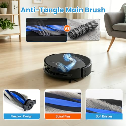 Image of 21 Pcs Replacement Parts Compatible with ECOVACS DEEBOT T90 PRO Omni /T90 Omni /X9S PRO Omni /X12 PRO Omni Robot Vacuum, include 1 Main Brush, 6 Dust Bag, 4 Filter, 2 Roller Mop, 6 Side Brush, 2 Tools