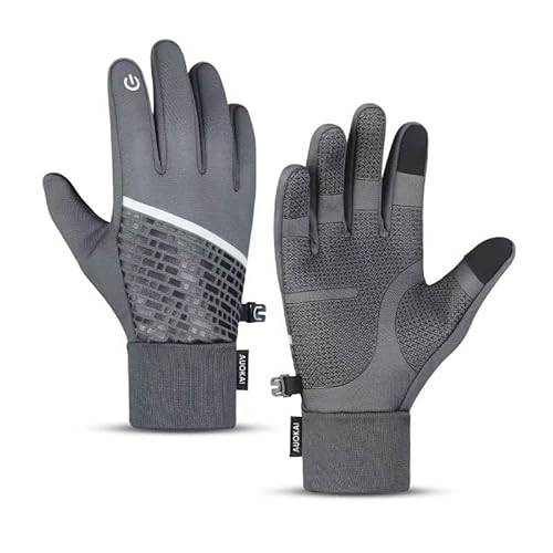 KICLBD Outdoor Riding Gloves Windproof/Waterproof/Touch Screen/Palm Silicone Non-Slip Gloves Spring/Autumn/Winter Protective Gloves Unisex Cover