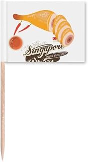 Traditional Singapore Hainanese Chicken Toothpick Flags Marker Topper Party Decoration