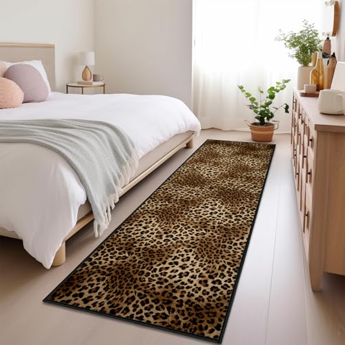 Tapete corredor animal print 2x6 pies marrón miniatura 3