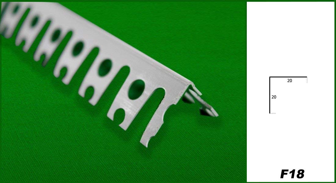 10 Meter | Trockenbau Eckschienen PVC 90° | Effector | Ecke F18