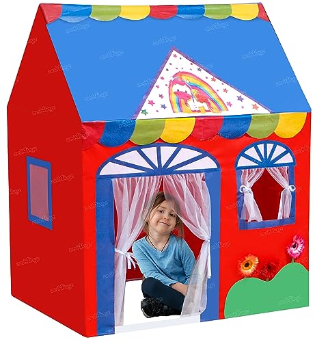 Zest 4 Toyz Jumbo Big Tent House for Girls Kids Home Pretend Play Toy House Hut for Kids (Unicorn Tent) Size Nearly 4.5 Ft (110 L x 134 H cm),Multicolor, Tent House Theme