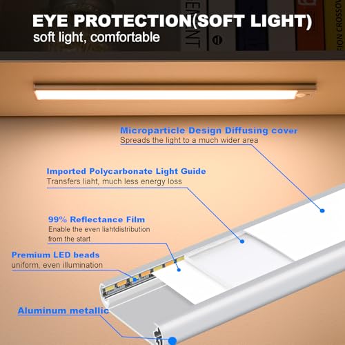 Image of Closet Light Magnetic 12 inch Battery Powered Closet Light | Magnetic 12 inch Wall Light, Rechargeable Battery Powered, Motion Smart Sensor, Punch Free, No drilling /wiring required