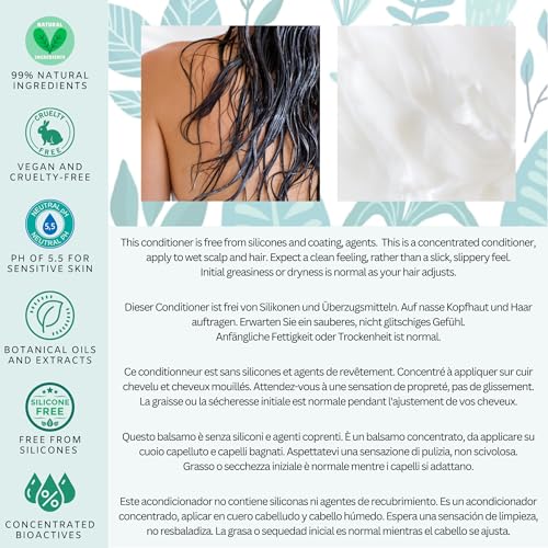 Verdebleu, 99% Natural Growth Boost Conditioner: Caffeine, Coconut, Rosemary, Eucalyptus - Image 3