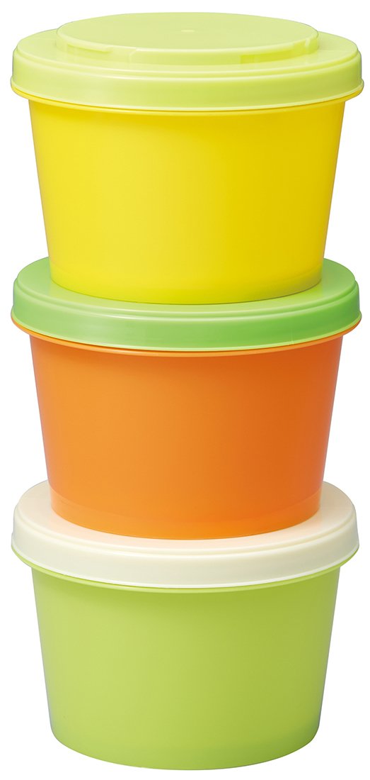 Boîtes de conservation fines lot de 3 Marche color empilables pour cuisine