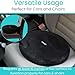 Vive Swivel Car Seat Cushion for Handicapped & Elderly Assistance - 360 Large Round Rotating Chair Pad with Memory Foam (Black)