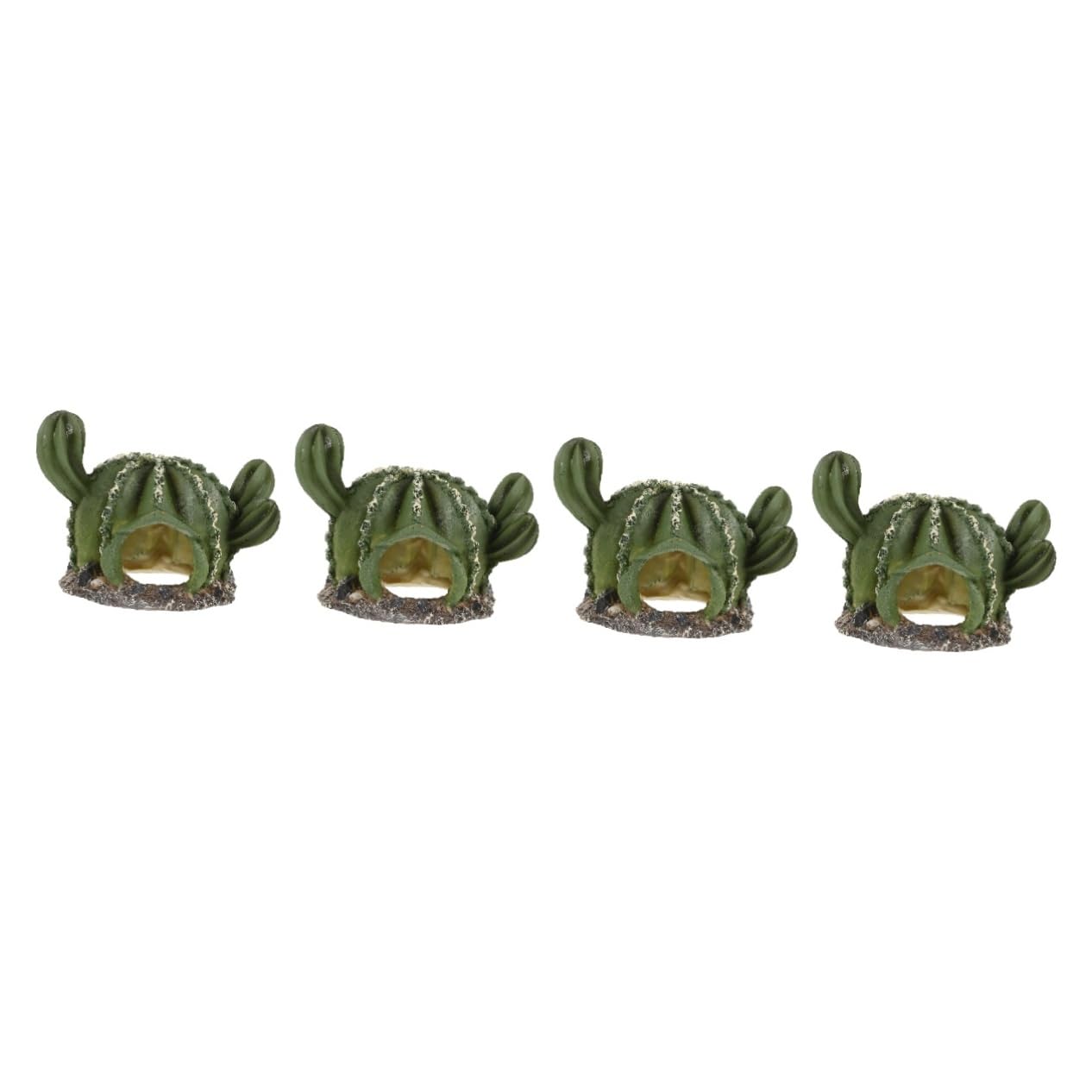 POPETPOP 4 Piezas Paisajismo de Cuevas para Mascotas trepadoras Cueva para Mascotas Reptiles Decoración de Cueva para Reptiles Nido de terrario para Mascotas Refugio de lagartos Resina