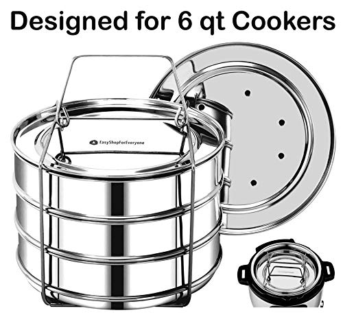 EasyShopForEveryone Stackable Insert Pans, Instant Pot Accessories for 6, 8 Qt Baking, Casseroles