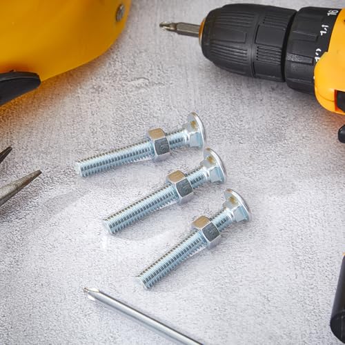 Image of Yaocom 75 Pack 3 /8 x 2 1 /2 inch Long Carriage Bolts with Nuts, Galvanized Steel