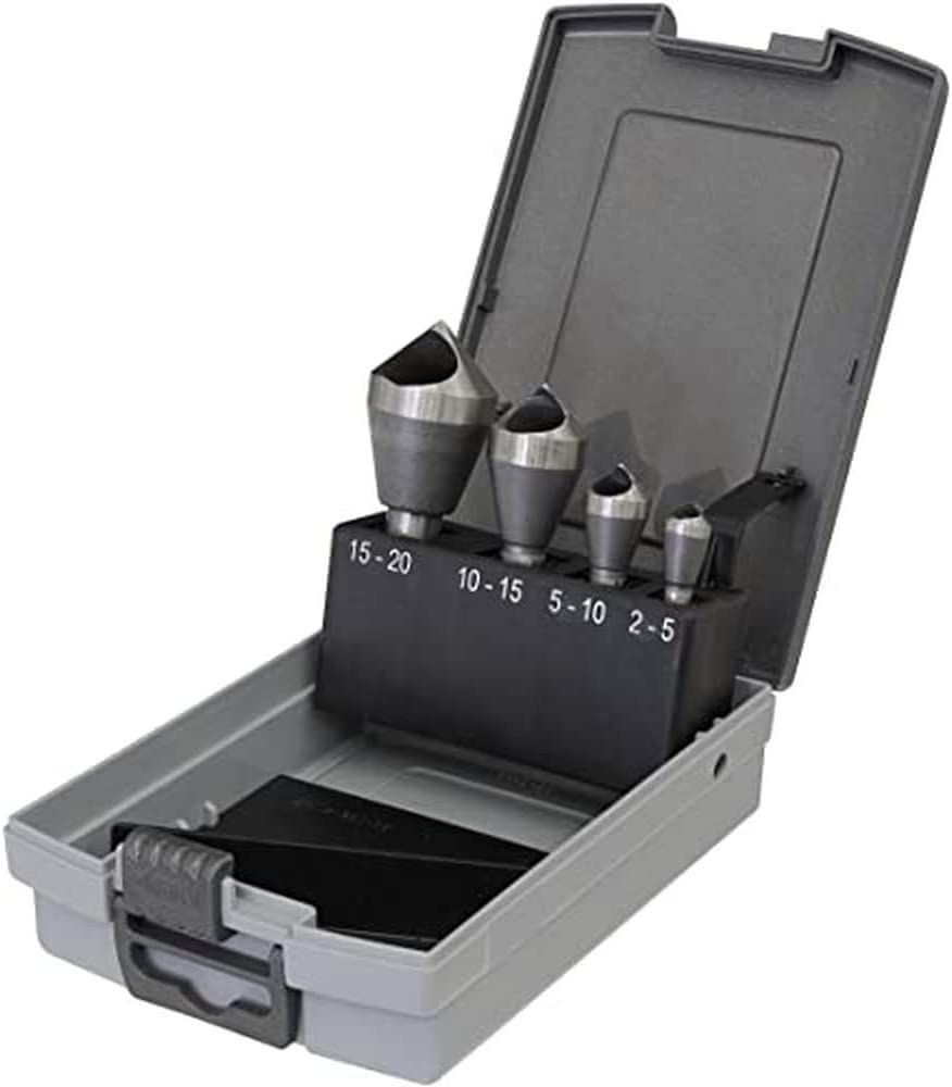 Sealey CSSET4O 4pc 90° Slotted Deburring Countersink Drill Bit Set