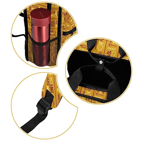 Sac à dos pour garçons jaune et multicolore hiéroglyphe 14in - 2