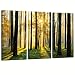 Sea Charm - Forest Canvas Wall Art,Morning Scene with Sun Rays Picture Canvas Prints Forest Landscape Painting Giclee Artwork Printed Framed,Modern Office Home Living Room Decoration Ready to Hang