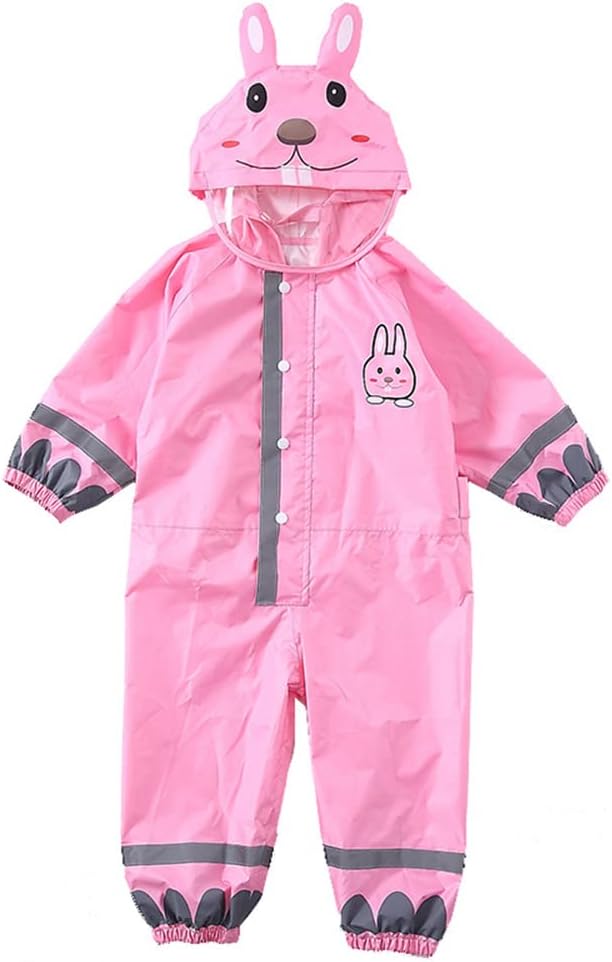 FawoonuFawoonu Kids Raincoat Breathable Rainwear Waterproof Raincoat For Children Boys Girls Students Rainsuit Hooded High Visibility Reflective Raincoat