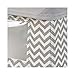 mDesign Soft Stackable Fabric Closet Storage Organizer Holder Box - Clear Window, Attached Lid, for Child/Kids Room, Nursery - Chevron Zig-Zag Print - Small, 4 Pack - Taupe/Natural