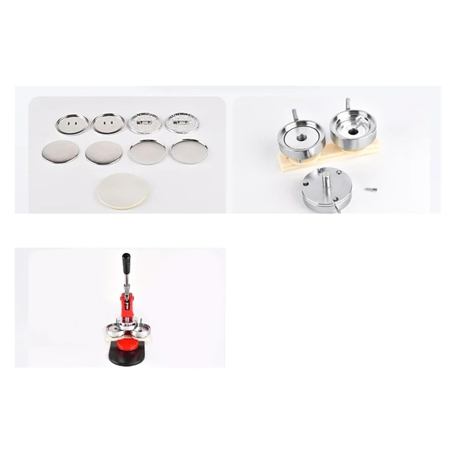 100 Stück Metallknopfteile, 58 mm, rund, DIY-Büroklammer-Maker. Jedes Set enthält eine Eisenoberseite mit Sternmusterbasis Für Partys, Sportveranstaltungen