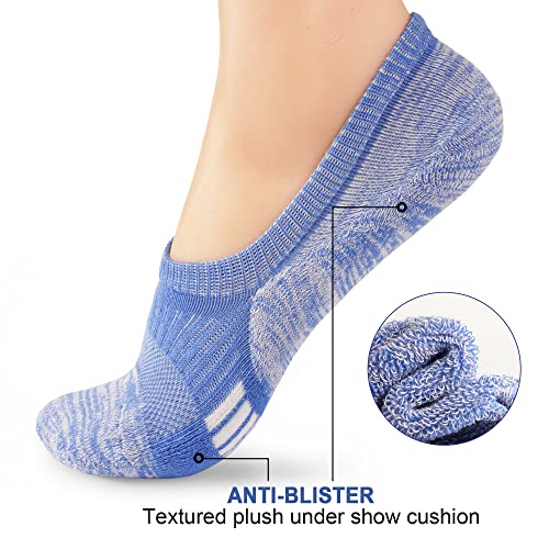 Image of Gonii Womens No Show Socks Athletic Ankle Socks Cushioned Running Low Cut | Breathable fabric, Reinforced toe heel, Thick sole pad, Anti-slip heel grip, Sweat-wicking, Anti-shrink, Sport & casual wear