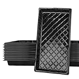 Getervb 10 Pièce 54 x 28 cm Plateau de Semis Réutilisable Plaque Semis Plateaux de Culture pour Hydroponique en Serre Germination des Plantes de Semises (10, Noir)